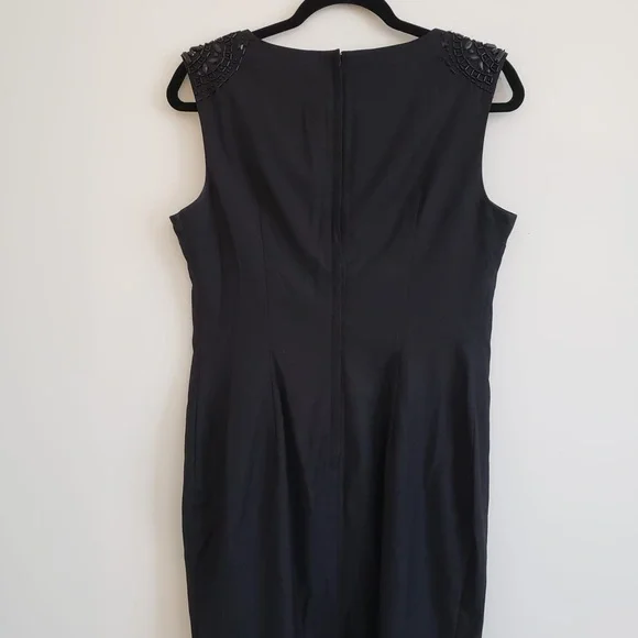 New Look Shoulder-detail, midi, sleeveless sheath dress- Black: UK 16 (US 12) - Picture 4 of 5